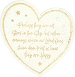 Pavilion Gift Company 99151 Pavilion-Stars in The Sky-11 Inch Heart Shaped Memorial Resin Garden Stone Outdoor-plaques, Beige