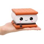 Anboor Squishies Smore Chocolate Sandwich Biscuit Jumbo Squishy Slow Rising Squeeze Toys Stress Relief Kawaii Soft Gift Collection (1 Pcs)