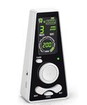 AUPHY Digital Metronome with Volume Control, Color Display, English Voice Beat & Rotary Tempo Knob for Piano, Guitar Violon Ukulele banjo etc,Delivers Precise Rhythm with Ultra-Portability,White