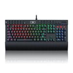 Redragon K550 RGB Gaming Keyboard, 104 Keys + 12 Macro G Keys Wired Mechanical Keyboard w/Hot-Swap Socket, Custom Clicky Purple Switch, Extra USB Port & Wrist Rest