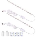 Sewing Machine Light,30 LED Lighting Strip kit Cold White 6000k with Touch dimmer and USB Power,Fits All Sewing Machines (2pack)