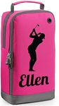 Personalised Golf Shoe Bag Golf Design Personalised Golf Shoe Bag Gifts Golf Shoe Bag Personalised with Name Presents Personalised Golf Personalised Golf Bag Golfing Kit Custom Sports Bags Hot Pink Ba