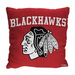 Northwest NHL Decorative Pillows- Enhance Your Space with Woven Throw Pillows - 14" x 14" - Playing Field at Your Home (Chicago Blackhawks - Red)