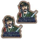 BBKON 2PCS Patches, Never Go Full Humor Funny Inspired Tactical Morale Patch for Backpack