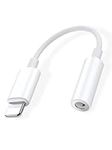 [Apple MFi Certified] Headphone Adapter for iPhone 14, Lightning to 3.5mm Jack Aux Audio Dongle Cable Splitter Compatible with iPhone 14/14 Plus/14 Pro/13/13 Pro/12/12 Pro/11/XR/XS/X/8/7/iPad