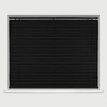 My Home Store PVC Window Venetian Blind Trimmable Easy Fit Windows Treatment Shutters Twist Open Close Fittings Blinds For Office Kitchen Home (45cm width x 150cm drop, Black PVC Blind)