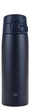 Zojirushi SM-VA60-AD Water Bottle, Seamless Water Bottle, Large Capacity, 20.3 fl oz (600 ml), One Touch Stainless Mug, Navy, Integrated Lid and Seal, Easy to Clean, 3 Pieces Only Wash