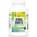 Nature’s Harmony Herbal Diuretic – Traditional Herbal Water Balance & Digestive Support – Buchu, Uva Ursi & Juniper – 250 Capsules