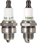 2PK TORCH L7T Spark Plug Replace Champion CJ7Y CJ8Y, for NGK BPM7A BPM6A, for Bosch WS5F WS6F, for Denso W20MP-U, for P15Y, for Husqvarna Poulan Craftsman Stihl Chainsaw Leaf Blower Lawnmower, OEM