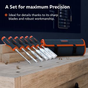 Presch 6-Piece Wood Chisel Set – Precision Carpentry Tools
