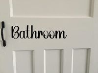 Home Door Sign Stickers - Bedroom Décor - Bathroom Door Sign - Toilet - Kitchen - Living Room (Bathroom)