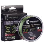 Chief Angler Saltwater and Freshwater PE Braided Fishing Line Strand 9X Green 0.30MM-53LB 100M