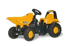 rolly toys S2602424 JCB Licensed Ride on Toy Tipping Dumper, Yellow, 93 x 44 x 52 cm