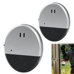 2 Pack Window Alarm Ultra Slim Vibration Alarm 130dB Window Alarms for Security Shed Door Alarm Sensor Glass Break Alert Alarm Sensors for Home, Office, Dorm Room, RV