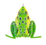 Lunkerhunt - Lunker Frog, Leopard – Fishing Lure with Realistic Design, Legs Extend and Retract in Use, Great for Bass and Pike, Freshwater Lure with Hollow Body, Weighs ½ oz, 2.25” Length