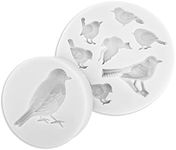 2Pcs Mini Bird Silicone Animals Molds for DIY Fondant Candy Making Tools Chocolate Mold Desserts Ice Cube Gum Clay Biscuit Plaster Resin Cupcake Topper Cake Border Decor Moulds