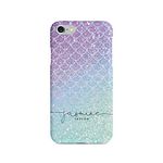 Tirita Personalised Initials Custom Hard Phone Case Compatible with iPhone 7/8 / SE 2020 / SE 2022 PRINTED GLITTER, NOT REAL GLITTER Mermaid Tail Skin Scales Glittered Fairy Tail