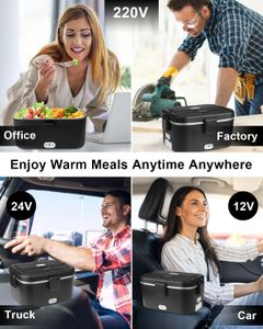 AUTOPkio Electric Lunch Box 1.8L – Portable Food Warmer, Black