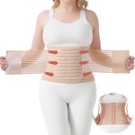 Trendyline Postpartum Belly Wrap for Mums: C Section Recovery Belt with Firm Compression for After Birth Support & Swelling Relief - Adjustable Breathable Abdominal Binder Postnatal Diastasis Recti