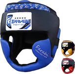 Farabi Headgear Boxing Head Guard Pro for MMA Muay Thai Kickboxing Training Protection (Blue, S/M)