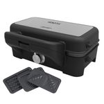 Henotix Waffle Maker 3 in 1 with Removable Plates, Sandwich & Toastie Maker with 5 Adjustable Temperature Control, 1200W Fast Cooking for Grill, Safe Knob, Non Stick Coating, Cool Touch Handle