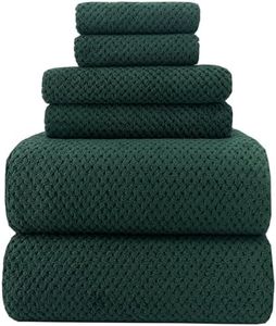 YTYC Towels,39x78 Inch Oversized Bath Sheets Towels for Adults Luxury Bath Towels Extra Large Sets for Bathroom Super Soft Highly Absorbent Microfiber Shower Towels 80% Polyester (Dark Green,6)