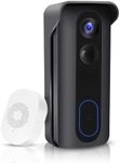 Wireless Video Doorbell Camera with Chime,1080P HD Smart Video Doorbell,2-Way Audio,Motion Detection, Support SD Card & Cloud Storage,IP65 Waterproof and Battery-Powered for Home Security