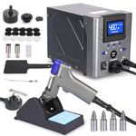 WEP 948D-I 110W High Power Desoldering Station with Desoldering Gun, 4 Desoldering Nozzles, Temperature-Controlled with 3 Pre-Set Channels, Tiltable Display, ESD-Safe(UK)