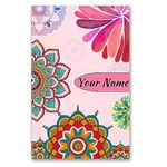 Generic Name Initial Diary | Full Name Customized Diary | Girls Diary | Personalized Diary With Name | Pink A5 Size Floral Diary For Girls | Brand Grpv - 120