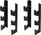 Yes4All Horizontal Wall Mounted Olympic Barbell Rack - 6 Bar Vertical Barbell Storage Rack - Weight Bar Holder (2 Pairs)