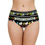 Belidome Easter Bunny Eggs Print Brief Panties Underwear Briefs Knickers for Women