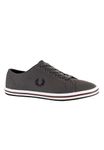 Fred Perry Mens Womens B7259 Kingston Twill Trainers Sneakers Plimsolls Gunmetal Grey - Size 6 UK 39 EU