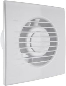 Vent Systems 100 mm Electric Bathroom Fan with Humidity Sensor and Timer - Quiet Extractor Fan - Growzelt Ventilation - Air Conditioning Ceiling Fan for Home, Kitchen, Garage, Garden Shed