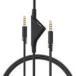 kwmobile Headphone Cable Compatible with Logitech Astro A50 / A40TR / A40 / A30 / A10-200cm Replacement Cord with 3.5mm (1/8") Jack + Volume Control