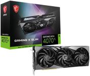 MSI GeForce RTX 4070 Ti GAMING X SLIM 12G Graphics Card - RTX 4070 Ti GPU, 12GB GDDR6X (21Gbps/192-bit), PCIe 4.0-TRI FROZR 3 (3 x TORX Fan 5.0), Gaming & Silent Mode, RGB - HDMI 2.1, DisplayPort 1.4a