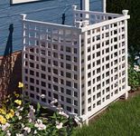 Enclo Privacy Screens ZP19052 Liberty Lattice 42in H X 39in W x 36in L Freestanding Enclosure to Cover Outdoor Garbage or AC Units White Vinyl Privacy Screen