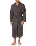 Amazon Essentials Men's Lightweight Waffle Robe (Available in Big & Tall), Charcoal Heather, X-Large-XX-Large