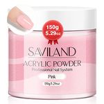 Saviland Acrylic Powder-150g Pink Nail Acrylic Powder Nail Art Powder for Acrylic Nails Large Capacity Nail Kit Acrylic Set for Nail Extension Strengthen Nail 3D Carving Long-Lasting