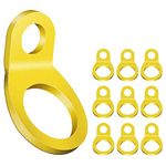 Tie Down Strap Rings 10 Pcs Tie-Down Anchors Hooks Stainless Steel Lashing Rings with Yellow Powder Coating for Tiedown Attachment Points for Dirt Bike, Motorcycle, Kayaks, Truck, Boat, Van, ATV, RV