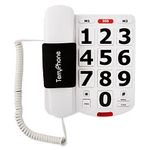 Big Button Phone for Seniors - Corded Landline Telephone - Large Buttons and One-Touch Dialling for Visually Impaired - 80 dB Amplified Ringer for Hearing Impaired, Ergonomic Non-Slip Grip