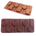 Homebakers Mart Combo of Lollipop Mould 6 Cavity Lollipop and 6 Cavity Double Heart Lollipop Mould Chocolate Candy Mould