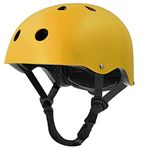 Tourdarson Skateboard Helmet Impact Resistance Ventilation for Youth & Adult (Yellow, Medium)