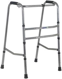 Asmofit Height Adjustable Walker Heavyduty and Portable - Ideal for Old age people Senior Citizens Disabled Persons Post Surgery Injury Recovery Support Elderly Men & Women (Color :- Silver)