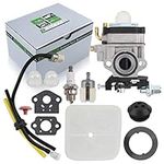 partszen Carburetor kit for WYK-186 T242 for Shindaiwa T242X Echo PAS-260 PB-260L Backpack Blower SRM260 SRM261 SHC261 PAS-261 PE-260 PE-261 PPT-260 string trimmer