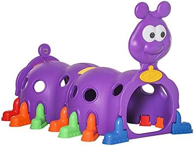 Qaba Caterpillar Climbing Tunnel for Kids Climb-N-Crawl Toy Indoor & Outdoor Toddler Play Structure for 3-6 Years Old, Purple