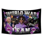 ENMOON World War Lean Flag 3x5 Ft Funny Banner for College Dorm Room Man Cave Outdoor Parties Decor