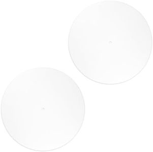 2 Pezzi Tappetini in Feltro per Giradischi, 30cm Antiscivolo Antistatico Tappetino per Giradischi Feltro Tappetino Protettivo per Giradischi Pad per Fonografo Giradischi in Vinile LP (Bianco)