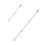 WINNICACA Necklace Extender S925 Sterling Silver 14k Gold Plated Necklace Extender Bracelet Extender Chains for Jewellery Making,2 Pieces Set Silver