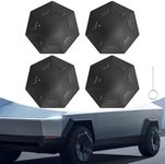 EYPINS 4PCS Full Coverage Wheel Center Caps for Tesla Cybertruck 2024 Accessories, ABS Plastic Hub Caps, Mud Water-Resistant