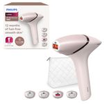 Philips Lumea IPL Hair Removal 9000 Series - Hair Removal Device with SenseIQ Technology, 4 Attachments Body, Face, Bikini and Underarm, Cordless Use (Model BRI957/00)